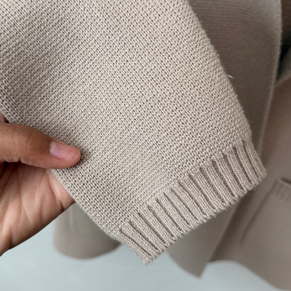 L’AGENCE Lacey Knit Blazer in Khaki Size M - Picture 6 of 11